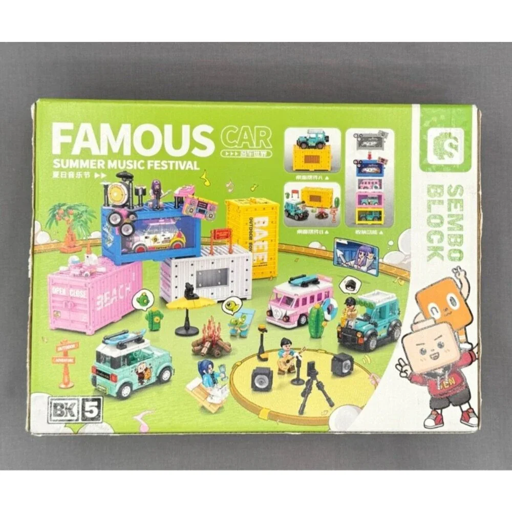 New Sealed Box SEMBO Blocks Famous Car Summer Music Fest Series 275 pcs Toy